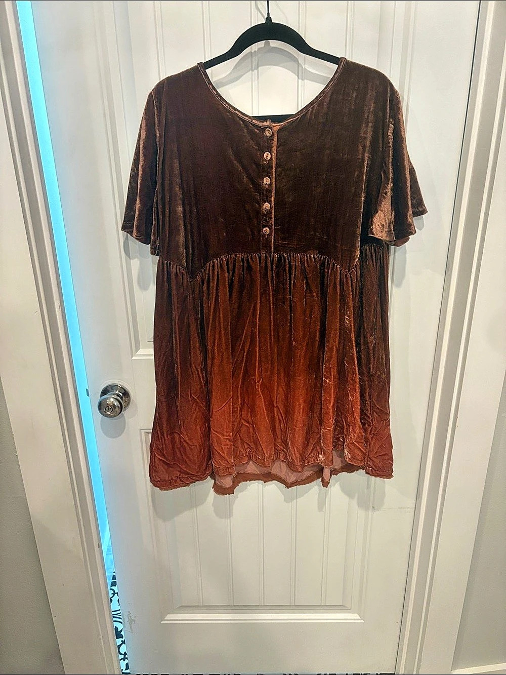 Free people Brown Mini Dress Size XS Like New
